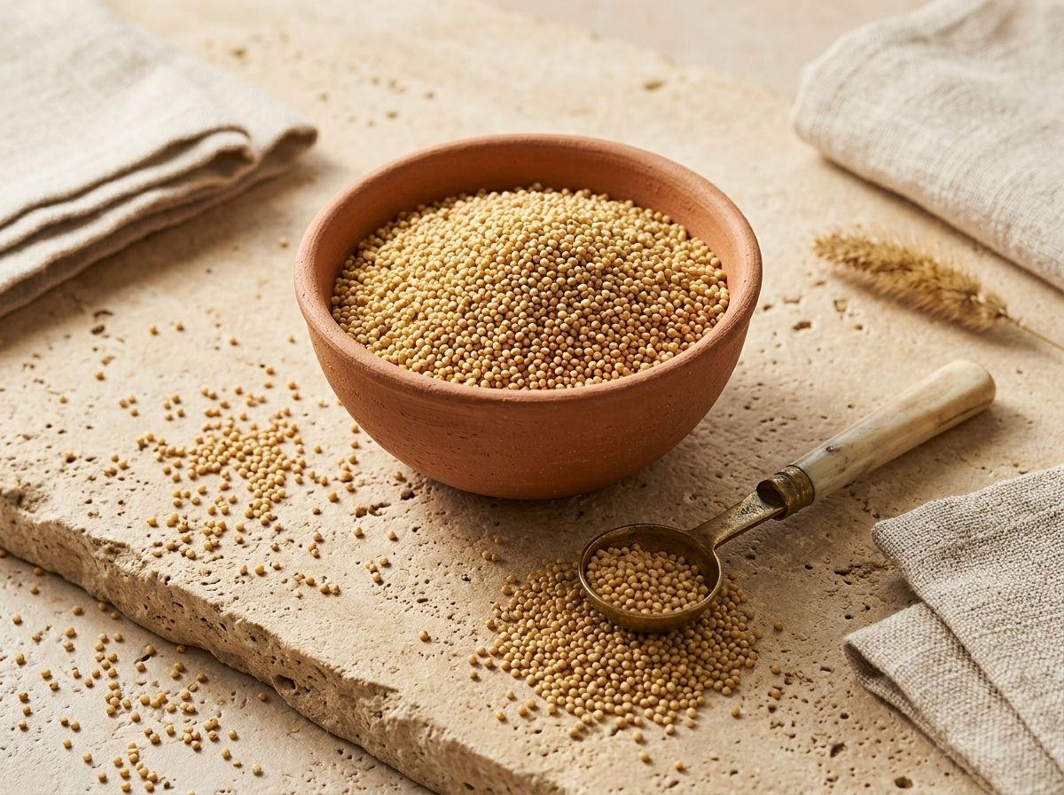 Golden Foxtail Millet in earthenic minimal packaging