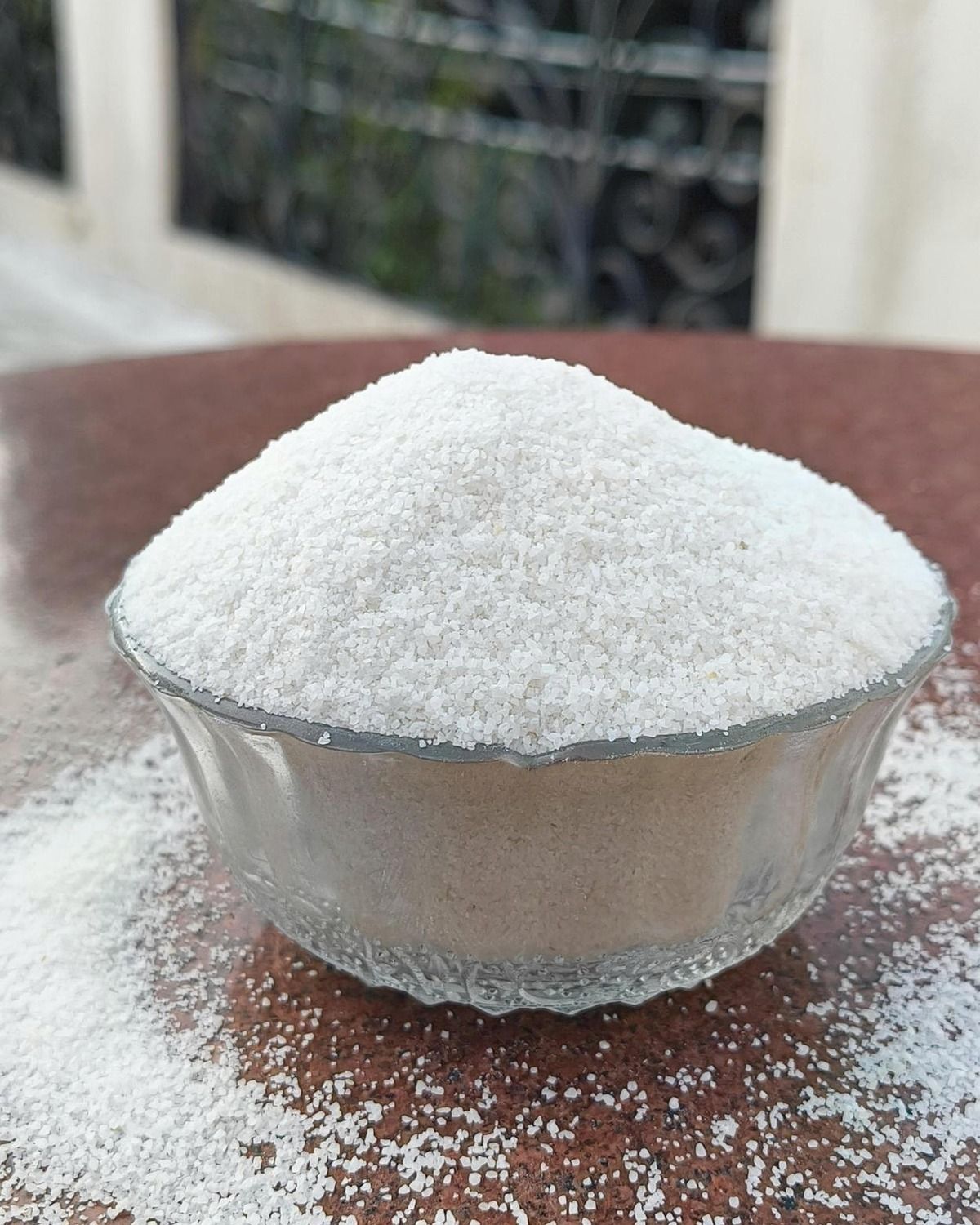 Rice idli sooji granular bowl portrait