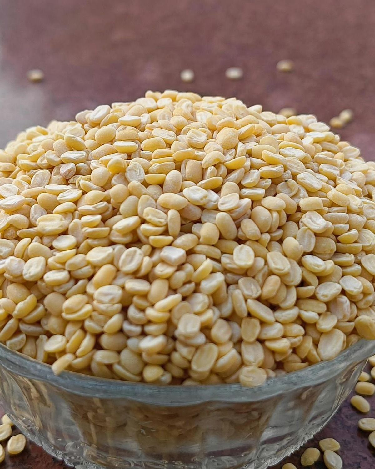 Moong dal in clean studio setting
