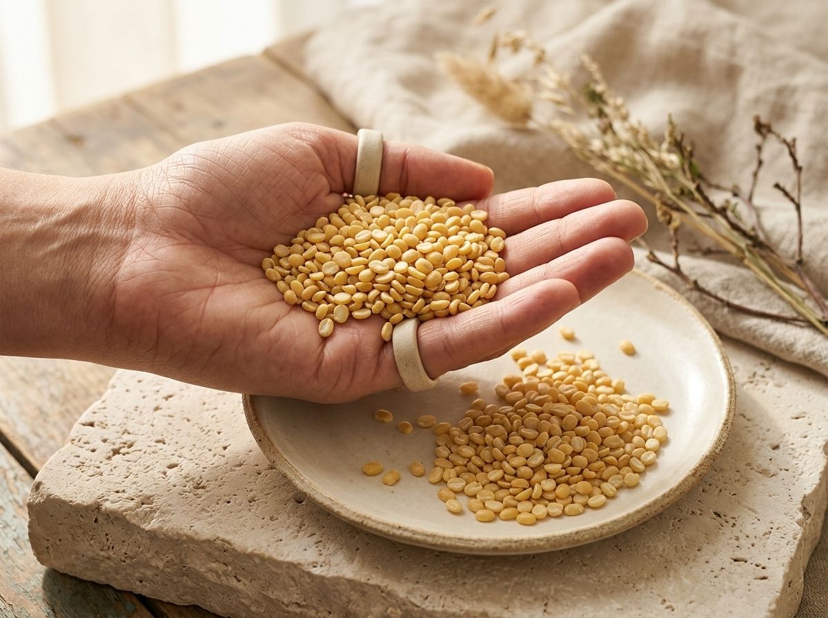 Split yellow moong dal in earthenic packaging
