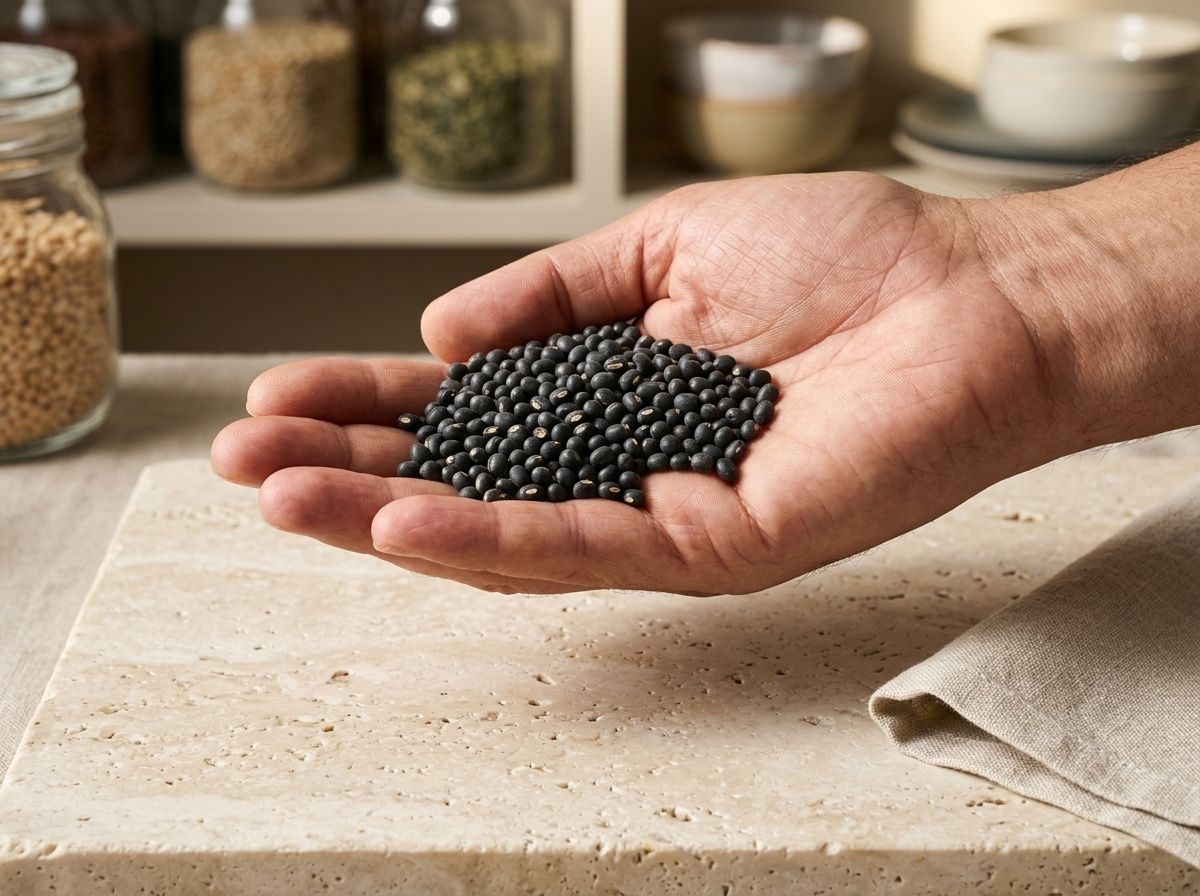 Whole black urad dal in earthenic packaging
