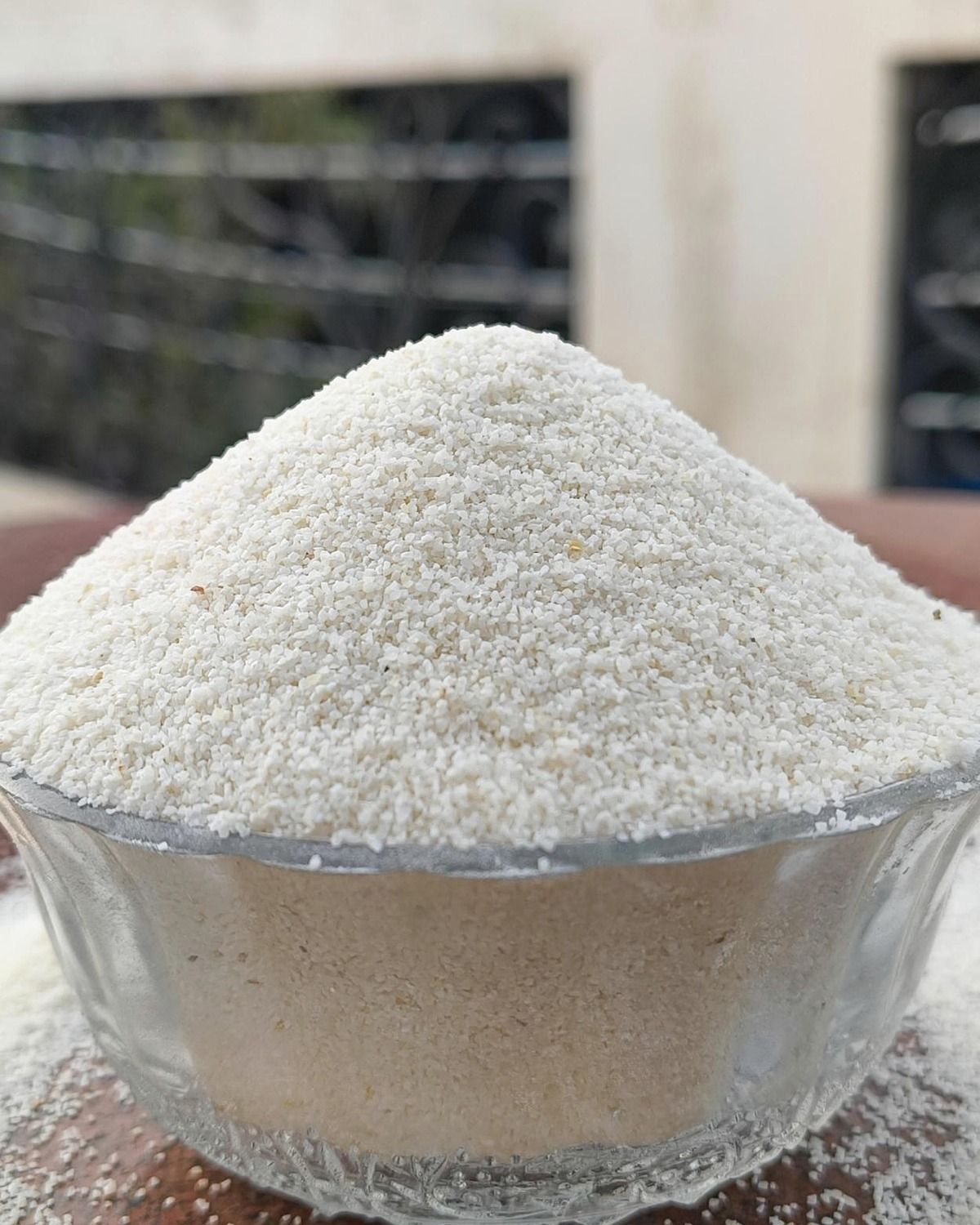 Wheat sooji presented in bowl